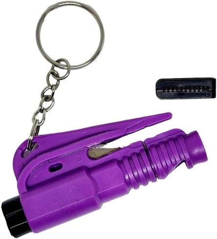 THE LITTLE BLACK BOCKS Emergency Car Window Breaker 3 in 1 seatbelt cutter glass breaker whistle keychain, Keychain tool, Car must haves, Car emergency tool, Rescue tool, escape tool (1, Orange 3in1) in Saudi Arabia