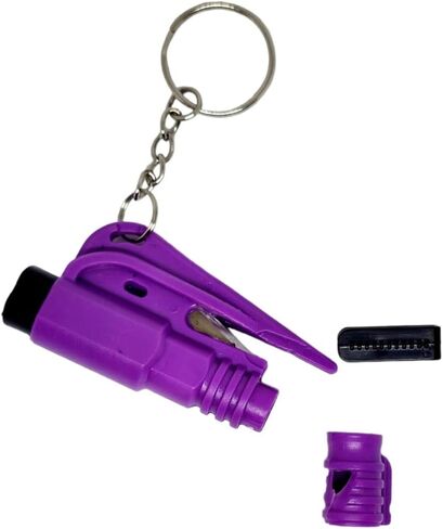 THE LITTLE BLACK BOCKS Emergency Car Window Breaker 3 in 1 seatbelt cutter glass breaker whistle keychain, Keychain tool, Car must haves, Car emergency tool, Rescue tool, escape tool (1, Orange 3in1) in Saudi Arabia