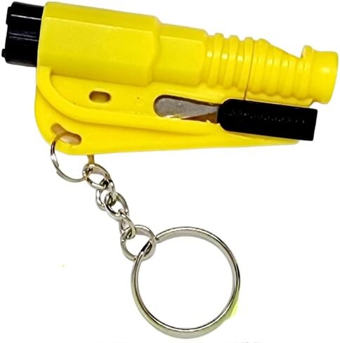 THE LITTLE BLACK BOCKS Emergency Car Window Breaker 3 in 1 seatbelt cutter glass breaker whistle keychain, Keychain tool, Car must haves, Car emergency tool, Rescue tool, escape tool (1, Orange 3in1) in Saudi Arabia