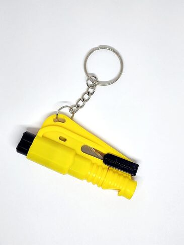 THE LITTLE BLACK BOCKS Emergency Car Window Breaker 3 in 1 seatbelt cutter glass breaker whistle keychain, Keychain tool, Car must haves, Car emergency tool, Rescue tool, escape tool (1, Orange 3in1) in Saudi Arabia