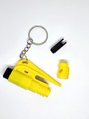THE LITTLE BLACK BOCKS Emergency Car Window Breaker 3 in 1 seatbelt cutter glass breaker whistle keychain, Keychain tool, Car must haves, Car emergency tool, Rescue tool, escape tool (1, Orange 3in1) in Saudi Arabia