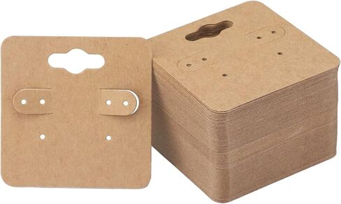 200 قطعة من بطاقات القرط من jijAcraft - 2 بوصة بطاقات عرض حلق كرافت للبيع - بطاقات ورقية فارغة مع 6 فتحات لحامل عرض القرط - بطاقات عرض معلقة للقرط، مجوهرات يدوية الصنع (2 بوصة × 2 بوصة) in Kuwait