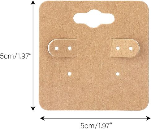 200 قطعة من بطاقات القرط من jijAcraft - 2 بوصة بطاقات عرض حلق كرافت للبيع - بطاقات ورقية فارغة مع 6 فتحات لحامل عرض القرط - بطاقات عرض معلقة للقرط، مجوهرات يدوية الصنع (2 بوصة × 2 بوصة) in Kuwait