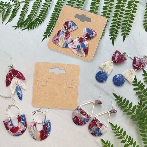 200 قطعة من بطاقات القرط من jijAcraft - 2 بوصة بطاقات عرض حلق كرافت للبيع - بطاقات ورقية فارغة مع 6 فتحات لحامل عرض القرط - بطاقات عرض معلقة للقرط، مجوهرات يدوية الصنع (2 بوصة × 2 بوصة) in Kuwait