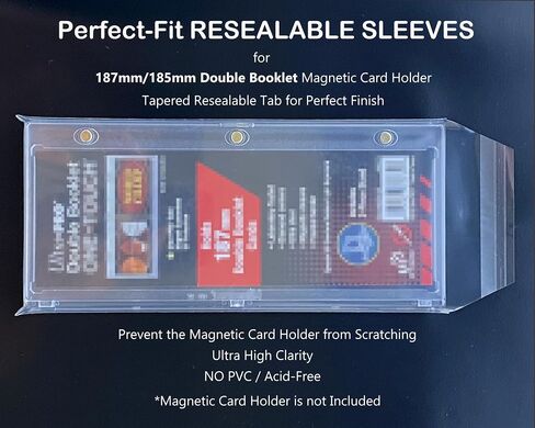 Rayvol Resealable Team Bags for 35PT Magnetic Card Holders, Exact Fit Sleeves for 35 PT Card Holders (300 Count) in Saudi Arabia