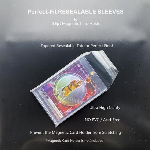 Rayvol Resealable Team Bags for 35PT Magnetic Card Holders, Exact Fit Sleeves for 35 PT Card Holders (300 Count) in Saudi Arabia
