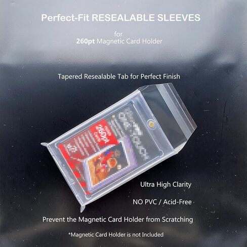 Rayvol Resealable Team Bags for 35PT Magnetic Card Holders, Exact Fit Sleeves for 35 PT Card Holders (300 Count) in Saudi Arabia