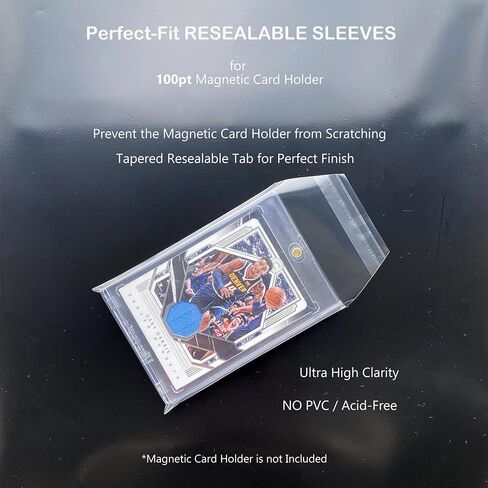 Rayvol Resealable Team Bags for 35PT Magnetic Card Holders, Exact Fit Sleeves for 35 PT Card Holders (300 Count) in Saudi Arabia