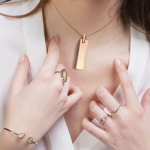MIJOBS Necklace Compatible with Fitbit Flex 2 Band Stainless Steel Pendant Metal Jewelry Accessory for Girl Women Men in Saudi Arabia