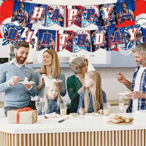 For Philadelphia Complete Basketball Celebration Pack: For 76ers Festive Birthday Decor with Banner, Cake & Cupcake Toppers, Balloons - Perfect for Kids & Adults in Saudi Arabia