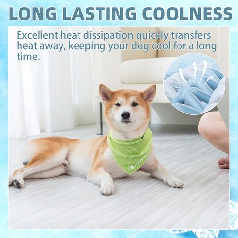 PUPTECK الكلب باندانا التبريد للصيف الحار، 4 حزمة الربيع القط الحيوانات الأليفة وشاح مناشف التبريد الفورية، الجليد الرقبة برودة يلتف للكلاب الصغيرة والمتوسطة الكبيرة in Kuwait