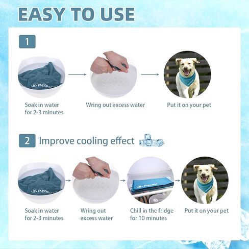 PUPTECK الكلب باندانا التبريد للصيف الحار، 4 حزمة الربيع القط الحيوانات الأليفة وشاح مناشف التبريد الفورية، الجليد الرقبة برودة يلتف للكلاب الصغيرة والمتوسطة الكبيرة in Kuwait
