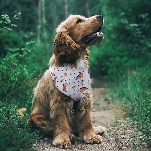 9 Pack Dog Bandanas, Polyester Dog Bandana Bulk for Boy Girl, Pet Scarf Washable, Stripe Pattern in Kuwait