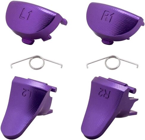 مشغلات معدنية بديلة من الألومنيوم من TOMSIN لجهاز تحكم PS4 Pro/ PS4 النحيف، أزرار تشغيل معدنية من الألومنيوم L1 R1 L2 R2 لجهاز تحكم PS4 Gen 2 (أرجواني) in Kuwait