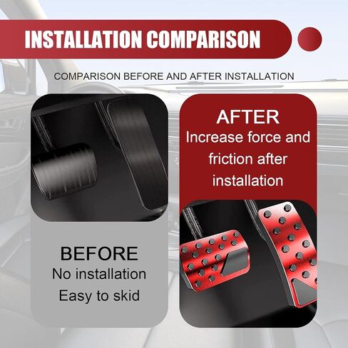 2 PCS Car Accelerator Brake Pedal Combination Kit, Wear-Resistant Alloy Punch-Free Anti-Slip Pedal Cover, Decorative Modification Accessories, Compatible with Jeep Grand Cherokee (Silver) in Saudi Arabia