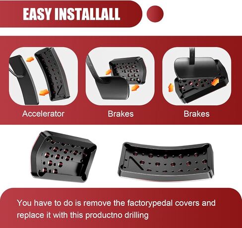 2 PCS Car Accelerator Brake Pedal Combination Kit, Wear-Resistant Alloy Punch-Free Anti-Slip Pedal Cover, Decorative Modification Accessories, Compatible with Jeep Grand Cherokee (Silver) in Saudi Arabia
