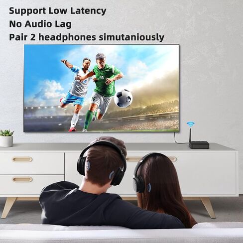 Bluetooth 5.2 Transmitter Receiver for TV Home Stereo,Long Range,aptX HD/Low Latency Audio Adapter for 2 Wireless Headphones Easy Setup,Optical,RCA,3.5mm AUX in Kuwait
