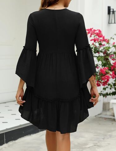 ملابس سباحة نسائية من CiCiBird برقبة على شكل V وأكمام على شكل جرس ملابس سباحة لتغطية فستان شاطئ بيبي دول صغير in Kuwait