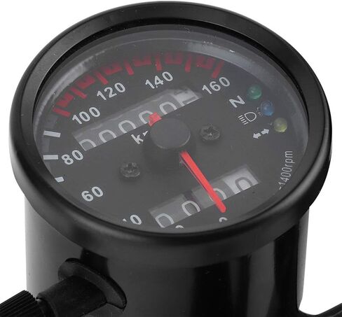 Motorcycle Instrument, Qiilu Motorcycle Instrument, Universal Motorcycle LED Odometer Meter Tachometer Gauge Speedometer Instrument 12V in Kuwait