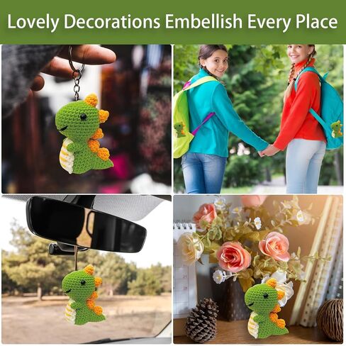 CvYamku Crochet Kit for Beginners, Crochet Animal Kit, Crochet Set with Step-by-Step Video Tutorials - Children Birthdays Gifts (1PC Dinosaur) in Saudi Arabia