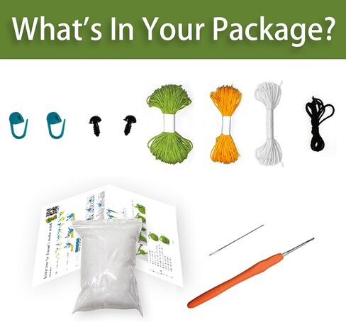 CvYamku Crochet Kit for Beginners, Crochet Animal Kit, Crochet Set with Step-by-Step Video Tutorials - Children Birthdays Gifts (1PC Dinosaur) in Saudi Arabia