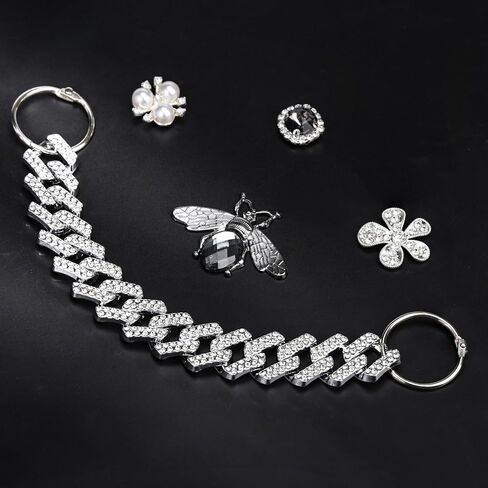 26 جهاز كمبيوتر شخصى سحر الأحذية، مصمم بلينغ سحر الأحذية للنساء الفتيات الكريستال والمجوهرات الماس الأحذية الديكور سحر اللؤلؤ الأحجار الكريمة حجر الراين الملحقات الفاخرة سحر سلسلة الأحذية in Kuwait