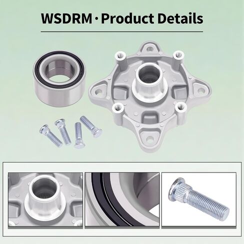 Rear Wheel Hub Service Kit 5135113 Replacement for 08-14 Polaris RZR 800 / RZR S 800 / RZR 4 800 / Sportsman 400 450 500 550 570 700 800 X2 ACE # 7518378 3514635 with Bearing and Wheel Hub Studs in Saudi Arabia