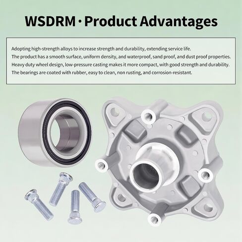 Rear Wheel Hub Service Kit 5135113 Replacement for 08-14 Polaris RZR 800 / RZR S 800 / RZR 4 800 / Sportsman 400 450 500 550 570 700 800 X2 ACE # 7518378 3514635 with Bearing and Wheel Hub Studs in Saudi Arabia