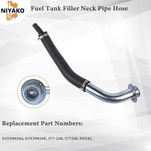 Fuel Tank Filler Neck Pipe Hose Replacement# F4TZ9034A E3TZ9034F FN542 Fit 1990-1996 F150 F250, 1997 F250 HD, 1990-1997 F350 Super Duty in Saudi Arabia