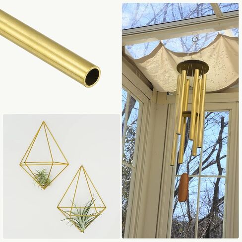 Brass Tube (7.5mm OD x 1mm Wall T x 300mm L) 2Pcs, Straight Tubing - for Home Furnishing, Machinery, DIY Handicraft in Saudi Arabia