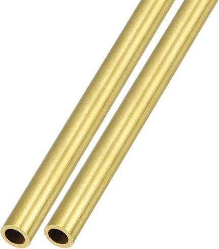 Brass Tube (7mm OD x 1mm Wall T x 300mm L) 2Pcs, Straight Tubing - for Home Furnishing, Machinery, DIY Handicraft in Saudi Arabia