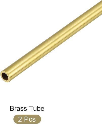Brass Tube (7mm OD x 1mm Wall T x 300mm L) 2Pcs, Straight Tubing - for Home Furnishing, Machinery, DIY Handicraft in Saudi Arabia