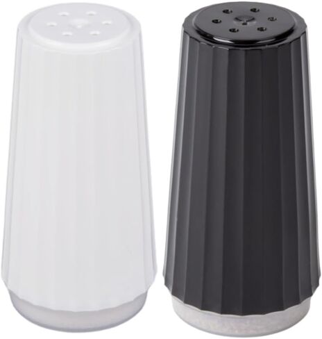 Disposable Salt and Pepper Shakers by Global Basics - Plastic Shaker Sets for Parties, Restaurants, Picnics, Cookouts - Prefilled Salt and Pepper Shakers with 4oz. Salt, 1.5oz. Pepper - 12-Pack in Saudi Arabia