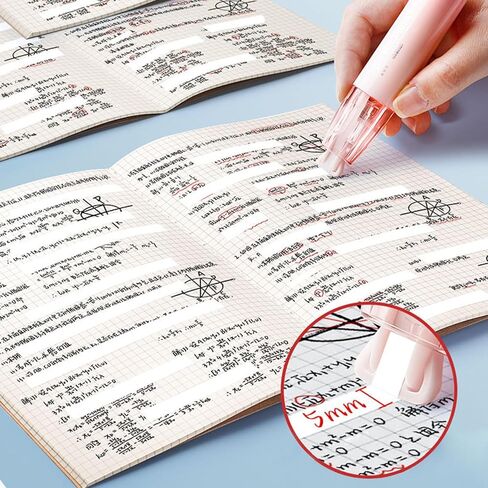 8 PCS Macaron Retractable White Out Correction Tape, Easy to Use Applicator for Instant Correction, Refillable Whiteout for Students School Office Supplies (0.2" x 236"/6M) in Saudi Arabia