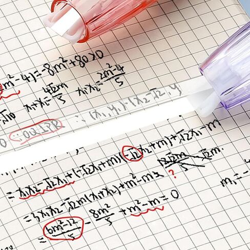8 قطع من شريط تصحيح الماكارون الأبيض القابل للسحب، أداة توزيع سهلة الاستخدام للتصحيح الفوري، قابلة لإعادة الملء لمستلزمات المكاتب المدرسية للطلاب (0.2 بوصة × 236 بوصة/6 متر) in Kuwait