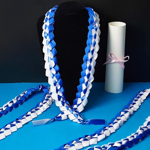 3 Pieces Graduation Ribbon Lei Graduation Lei Braided Necklace of 2024 Graduation Necklace Braided Necklace Graduation Gift for Student Graduation Gifts Party Supplies(Black, Gold) in Saudi Arabia
