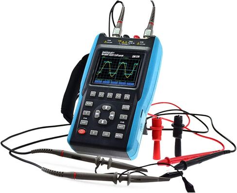 allsun 2 in 1 Handheld Digital Storage Oscilloscope Automotive Diagnostic Lab Scope Protable Digital Multimeter TRM Color Screen DMM 2 Channels,25MHz in Kuwait