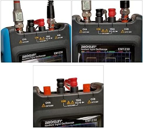 allsun 2 in 1 Handheld Digital Storage Oscilloscope Automotive Diagnostic Lab Scope Protable Digital Multimeter TRM Color Screen DMM 2 Channels,25MHz in Kuwait