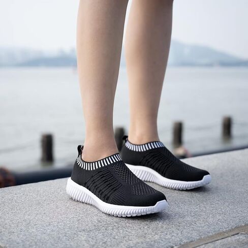 TIOSEBON Women's Athletic Walking Shoes Slip On Casual Mesh-Comfortable Tennis Workout Sneakers in Kuwait