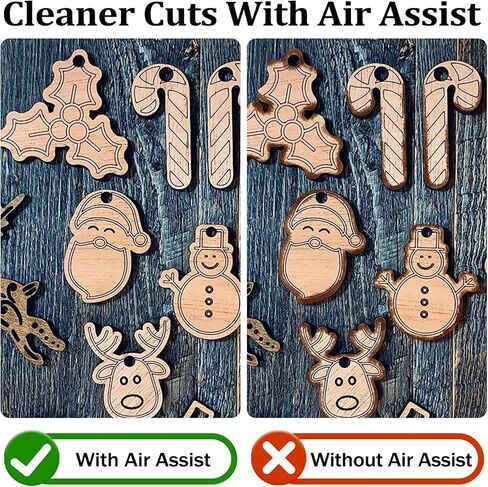 مساعدة الهواء للقطع والنقش بالليزر، مجموعة مضخة مساعدة الهواء مع مخرج هواء قابل للتعديل 30 لتر/الدقيقة، مساعدة الهواء للنقش بالليزر D1 / D1 Pro، القطع باستخدام الحاسب الآلي، إزالة الدخان والغبار in Kuwait