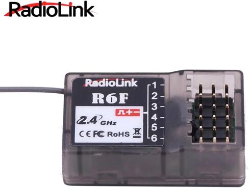 راديولينك R6F استقبال 6 قناة 2.4 جيجا هرتز ل RC سيارات قوارب ناقل موجات الراديو تحكم عن بعد RC6GS V2/RC4GS V2/T8FB/T8S/RC6GS V3/RC4GS V3 in Kuwait