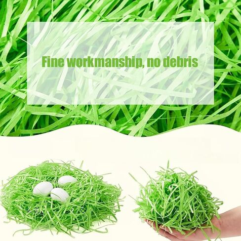 KcBlueJp Easter Grass 4 Colors-14 oz Raffia Paper Cut Paper Shred Filler for Gift Boxes, Easter Grass Filler, Easter Basket Filler, Filler for Wrapping Gifts in Saudi Arabia