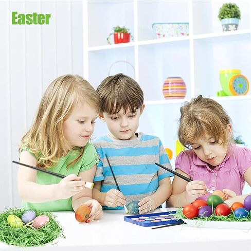 KcBlueJp Easter Grass 4 Colors-14 oz Raffia Paper Cut Paper Shred Filler for Gift Boxes, Easter Grass Filler, Easter Basket Filler, Filler for Wrapping Gifts in Saudi Arabia