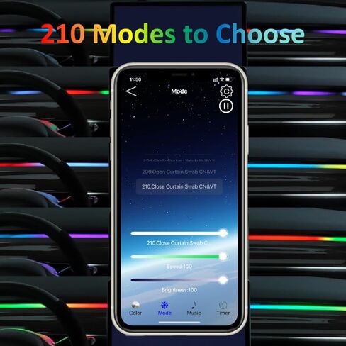 أضواء نيون داخلية لطراز تسلا 3/Y 2021 2022 2023 وطراز Y 2024 ملحقات تسلا شريط LED مجموعات الإضاءة المحيطة التحكم في التطبيق تشغيل/إيقاف تلقائي للوحة قيادة تسلا in Kuwait