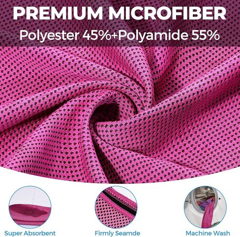 8 عبوات من مناشف التبريد للرقبة والوجه - منشفة باردة ناعمة قابلة للتنفس، منشفة العرق، منشفة باردة سريعة الجفاف للطقس الحار، التمارين الرياضية، الرياضة، اليوغا، صالة الألعاب الرياضية، المشي لمسافات طويلة، الجري، الجولف in Kuwait