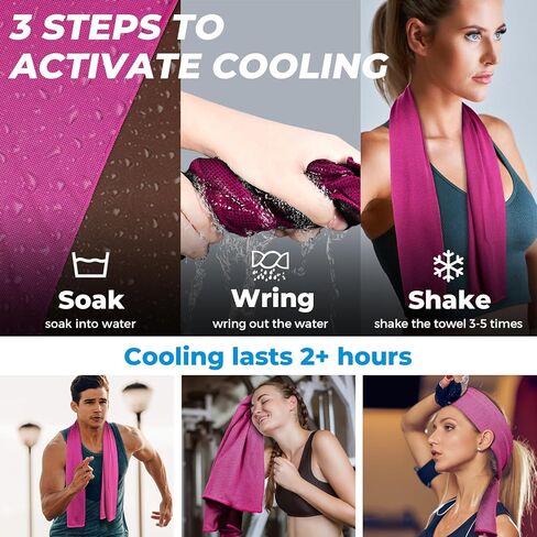 8 عبوات من مناشف التبريد للرقبة والوجه - منشفة باردة ناعمة قابلة للتنفس، منشفة العرق، منشفة باردة سريعة الجفاف للطقس الحار، التمارين الرياضية، الرياضة، اليوغا، صالة الألعاب الرياضية، المشي لمسافات طويلة، الجري، الجولف in Kuwait