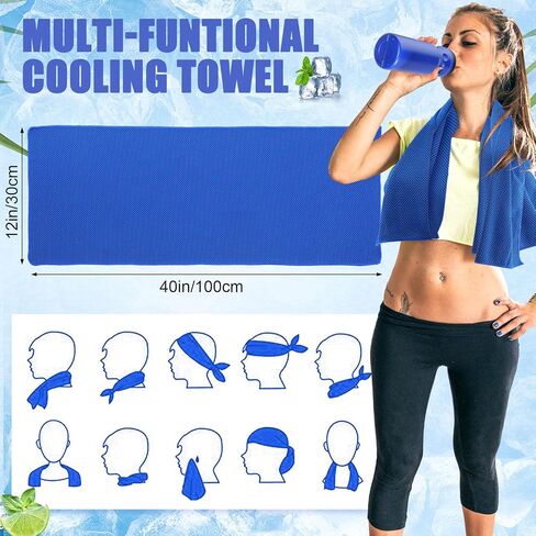36 Pcs Workout Towels Set 12 Pcs Cooling Towels 40x12'' 12 Pcs Squeeze Water Bottles Bulk 24 oz 12 Pcs Draw String Back Bags for Gym Travel Camping Golf Football Hiking Outdoor Work Navy Blue in Saudi Arabia