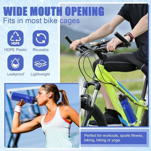 36 Pcs Workout Towels Set 12 Pcs Cooling Towels 40x12'' 12 Pcs Squeeze Water Bottles Bulk 24 oz 12 Pcs Draw String Back Bags for Gym Travel Camping Golf Football Hiking Outdoor Work Navy Blue in Saudi Arabia