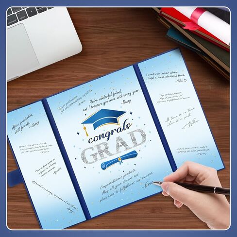 2024 Graduation Guest Book Black: 2024 Graduation Party Decorations - Happy Graduation Gifts Party Supplies - Graduation Signature Board for College High School (Black) in Saudi Arabia