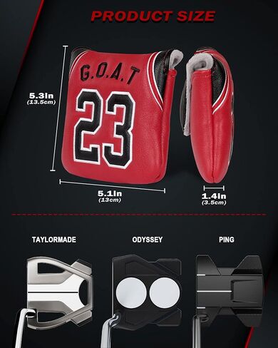 Golf Headcovers Red No.23 Golf Head Covers, 460cc Driver Head Covers for Golf Clubs, Jersey Golf Headcovers Fairway Woods and Hybrid Fit Taylormade Callaway W/ # Tags in Kuwait